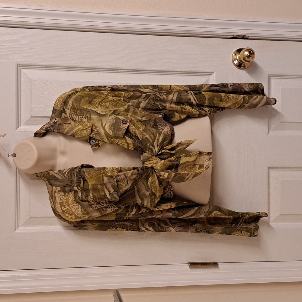 PURE SILK Sheer Oversized Blouse